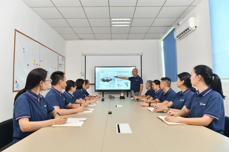 engineering team discussing gearbox design and solutions