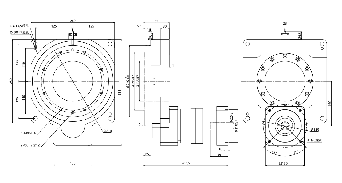 Hollow rotary table selection parameters including load torque bore size and accuracy