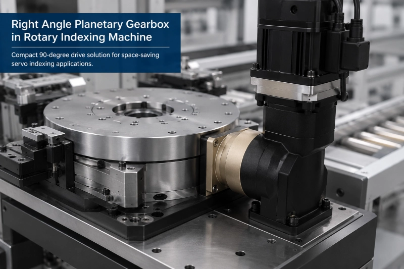 right angle planetary gearbox in automation application