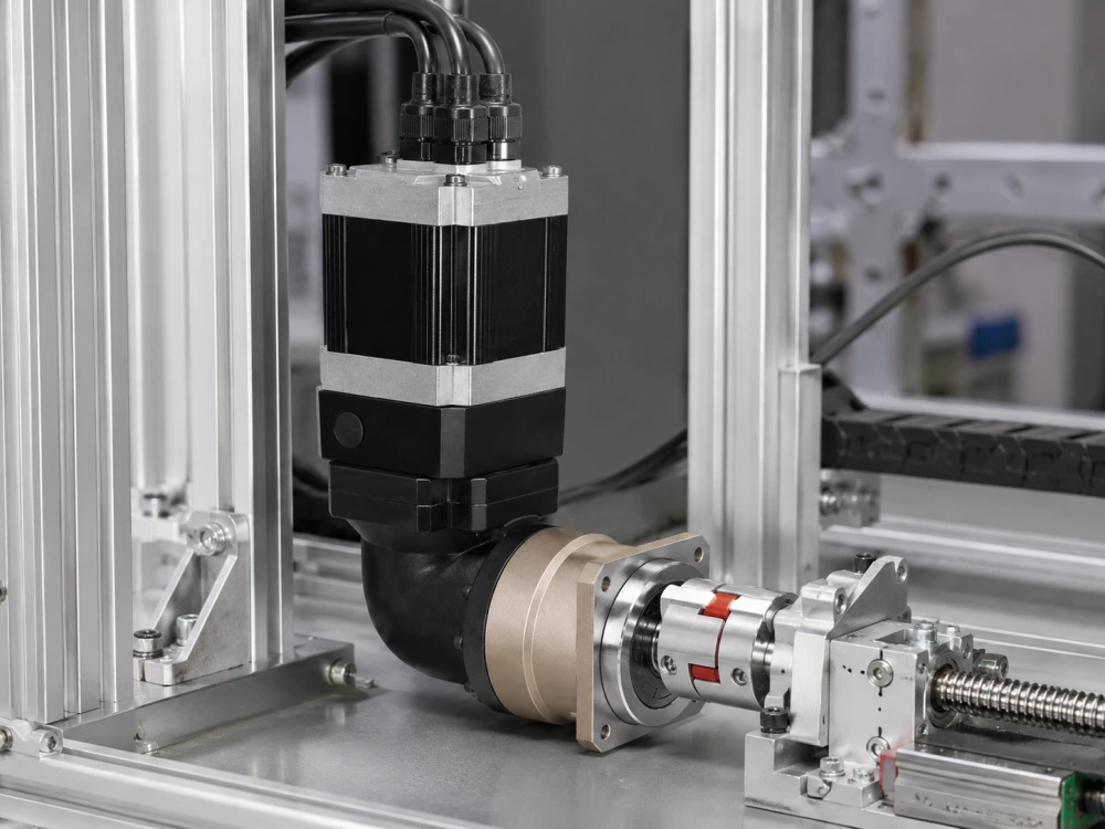 Right angle servo gearbox used in compact automation equipment