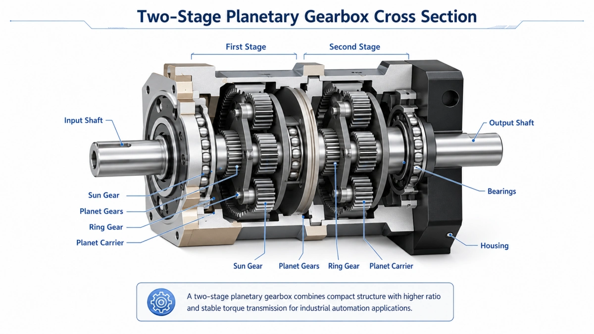 Planetary gearbox internal structure and gear mesh losses