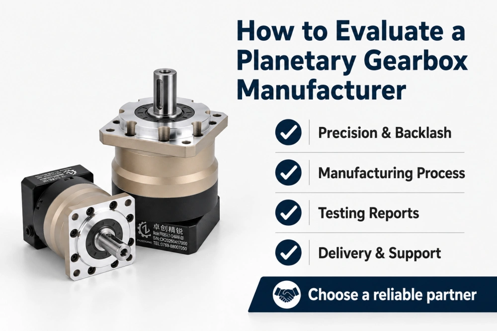 planetary gearbox supplier selection checklist