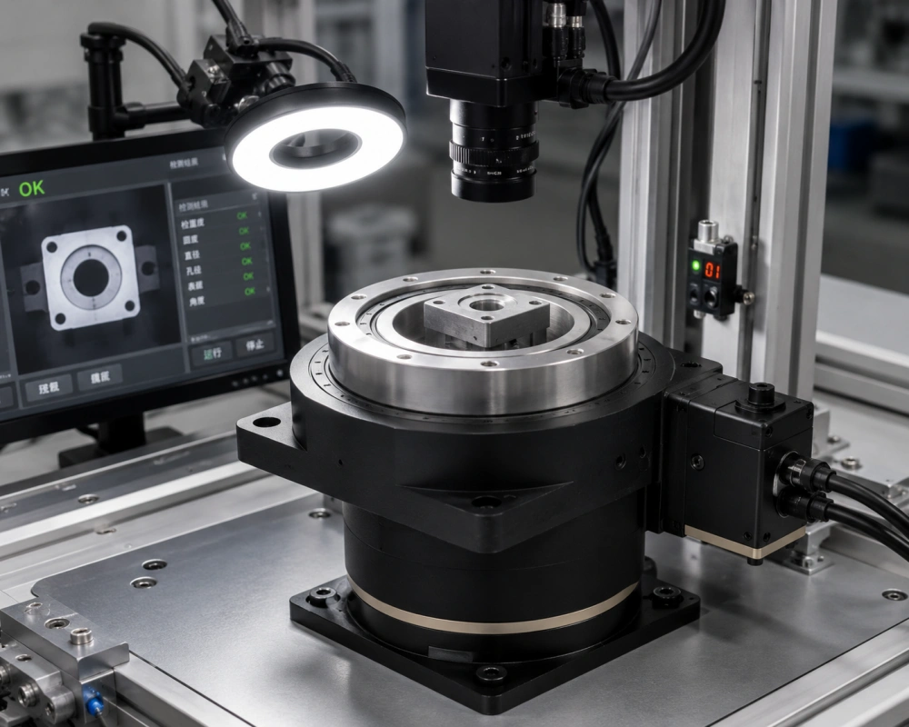 Rotary positioning table for vision inspection equipment