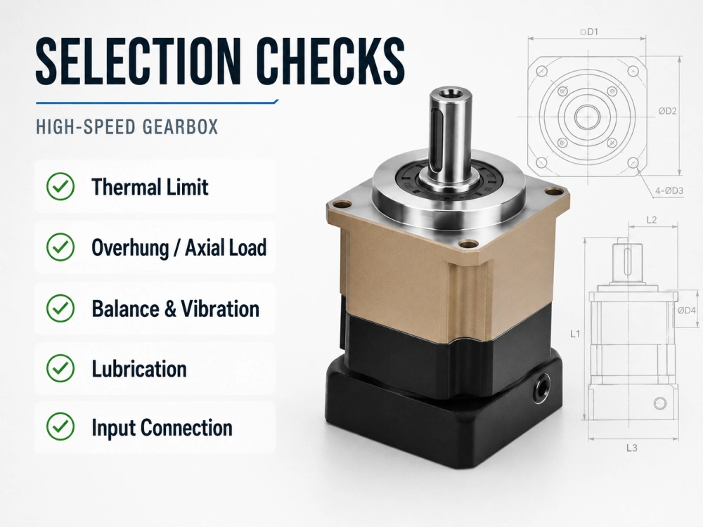 high speed gearbox selection selection checks