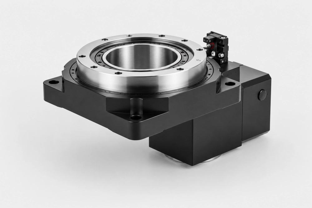 Hollow rotary actuator with center bore for automation equipment