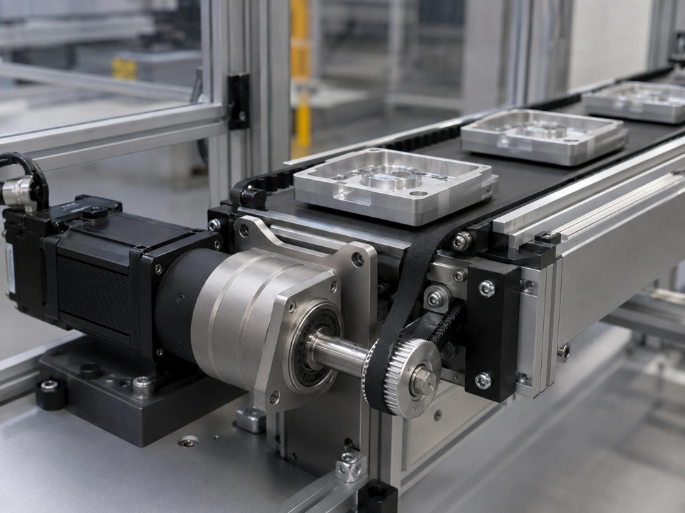 Planetary gearbox for servo-driven indexing conveyor system