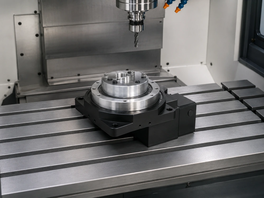 ZCTR right-angle hollow rotary table with compact design for space-limited milling setups