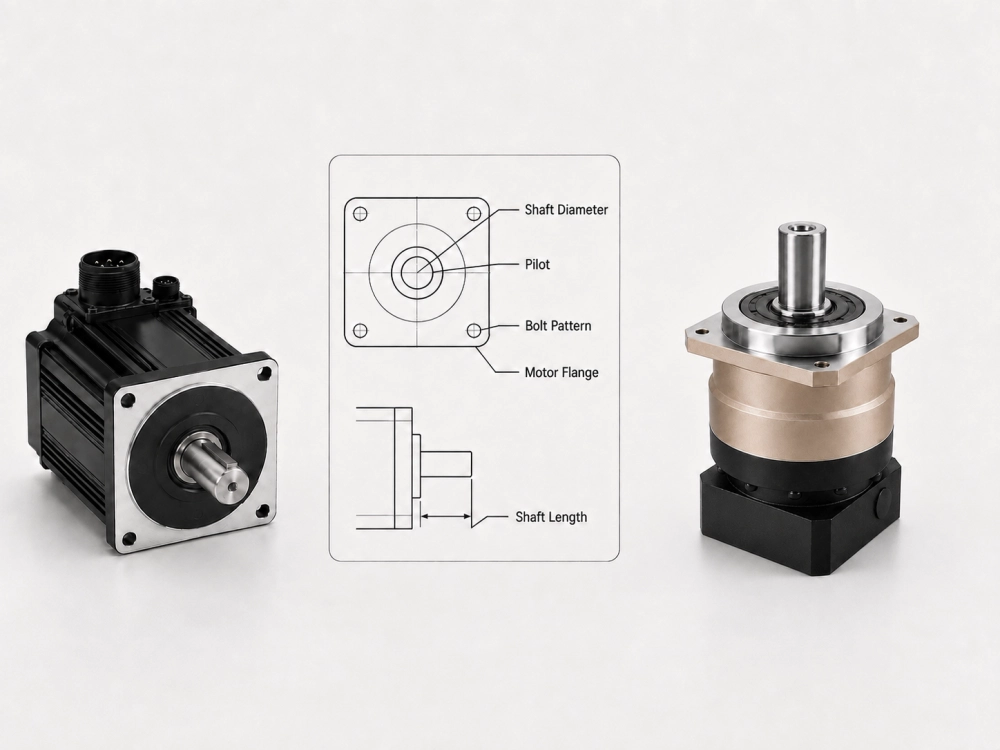electric motor gear reducer interface matching
