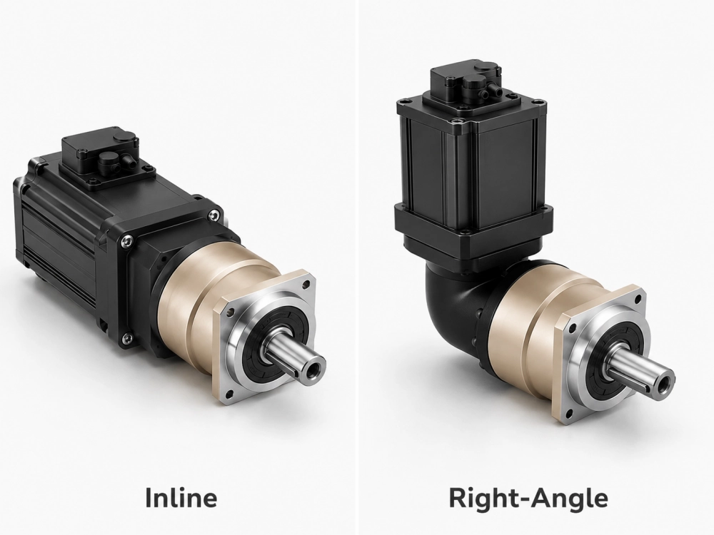 inline vs right angle motor gear reducer