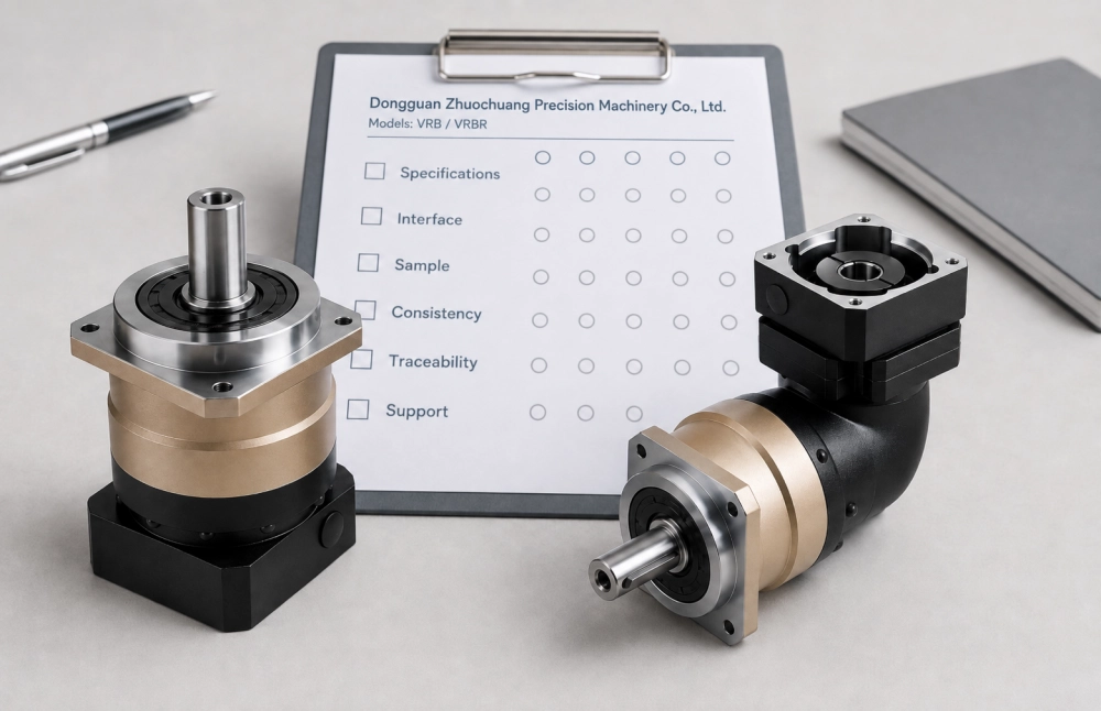 Zhuochuang VRB and VRBR servo gearbox manufacturer evaluation scorecard