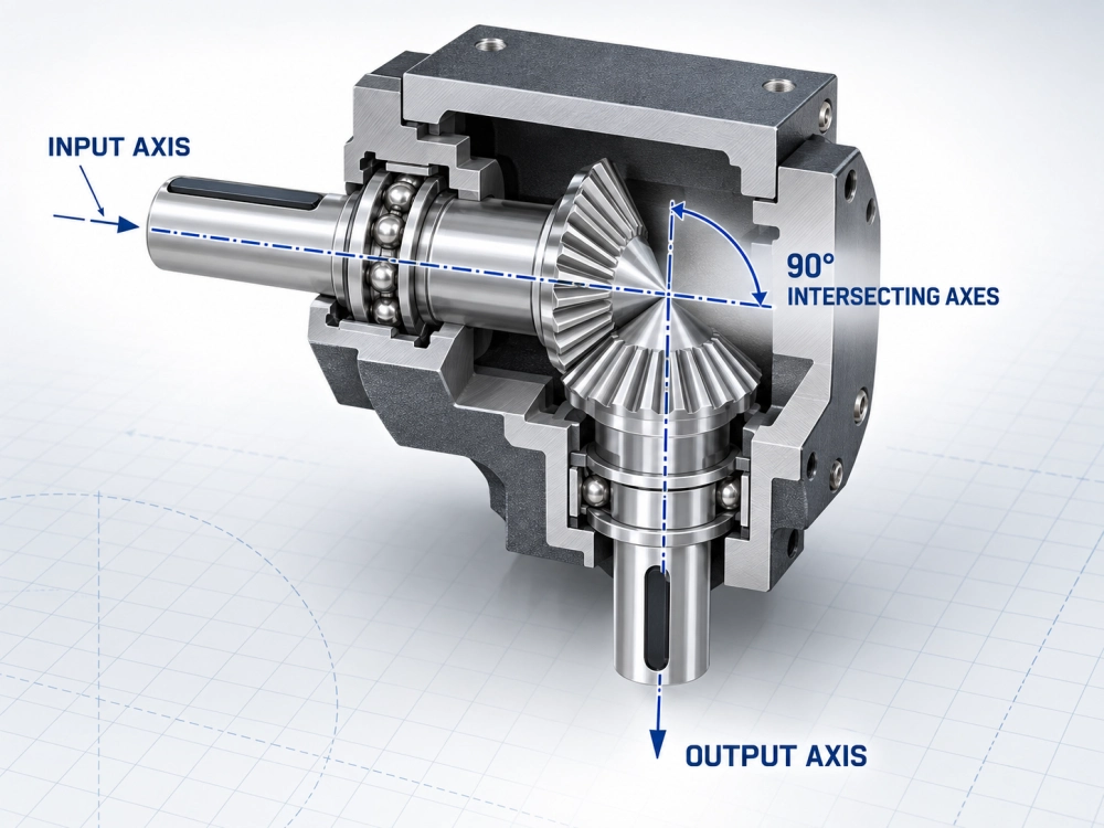 bevel gear reducer selection by shaft geometry and drive layout