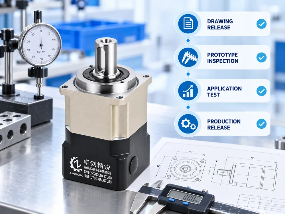 custom planetary gear reducer prototype approval process