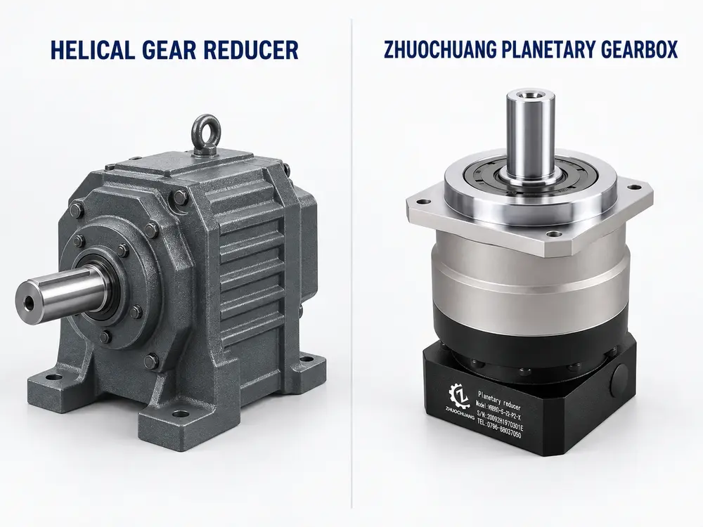 helical gear reducer vs planetary gearbox