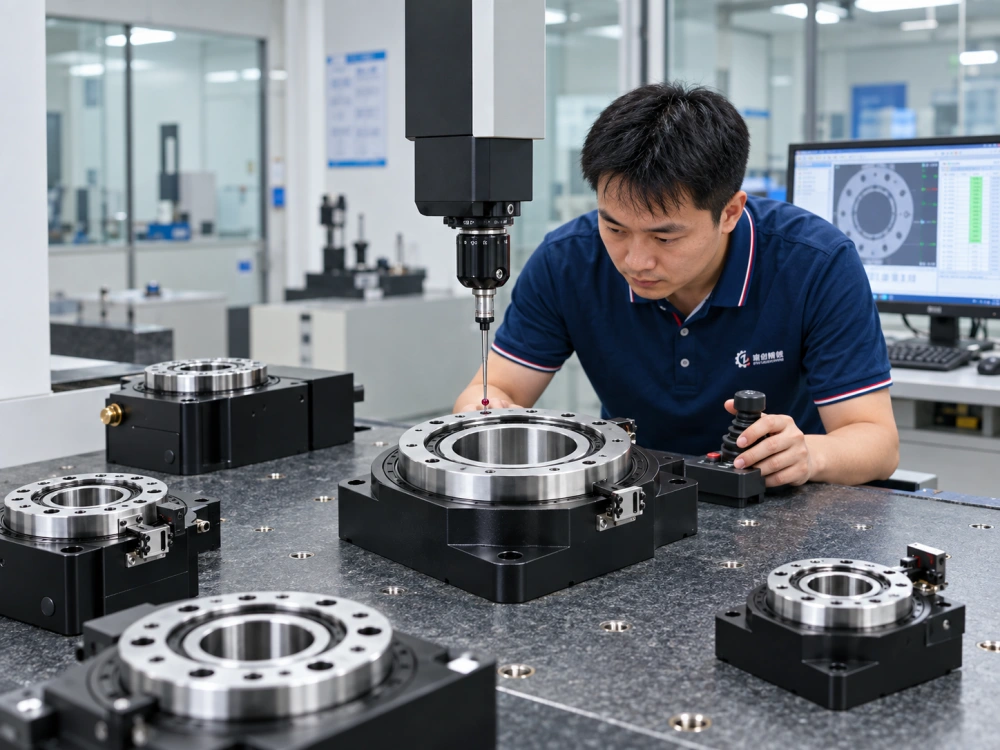 Hollow rotary table quality inspection before delivery