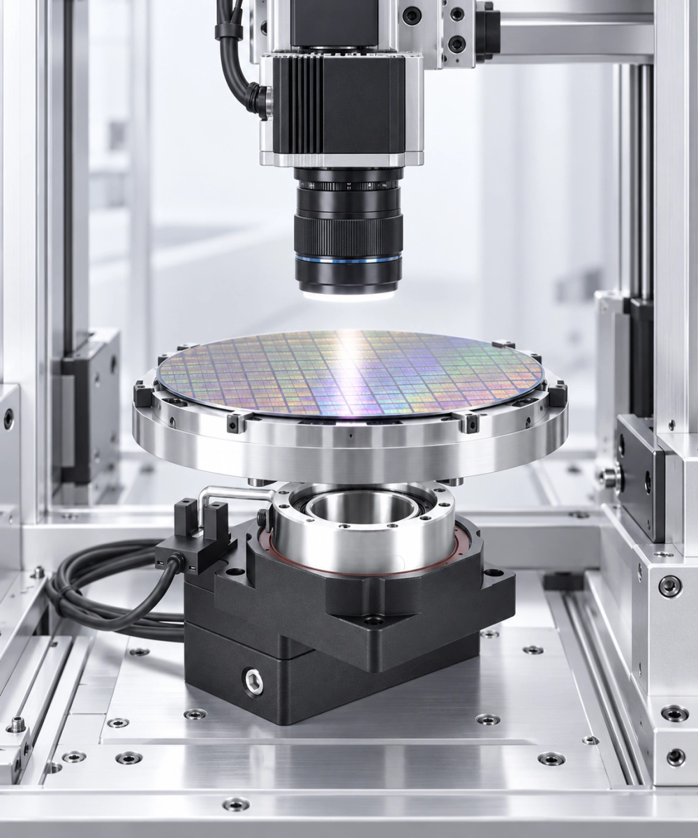 wafer inspection equipment rotary positioning application