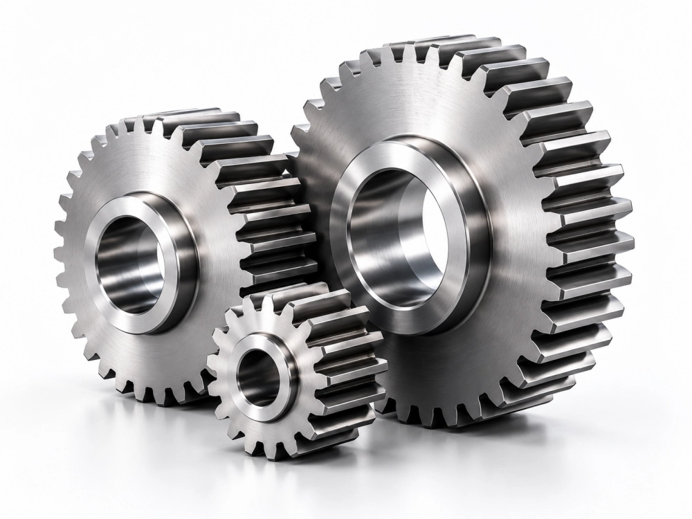 Custom precision spur gears in different sizes for mechanical power transmission