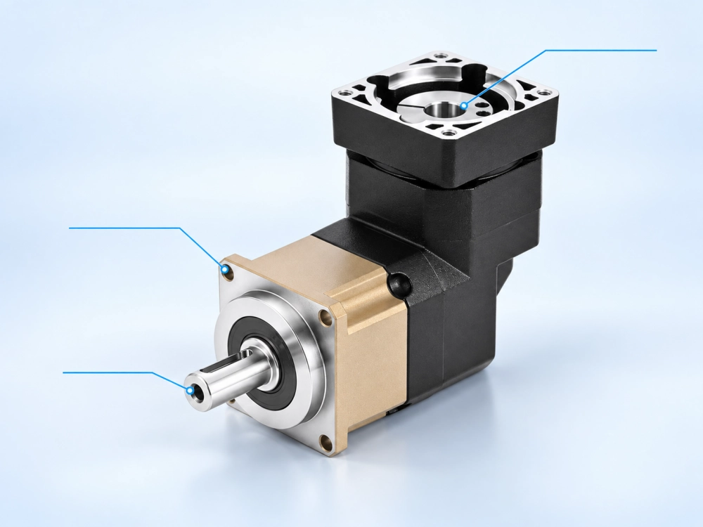 gearbox replacement dimensions at motor flange mounting face and output shaft