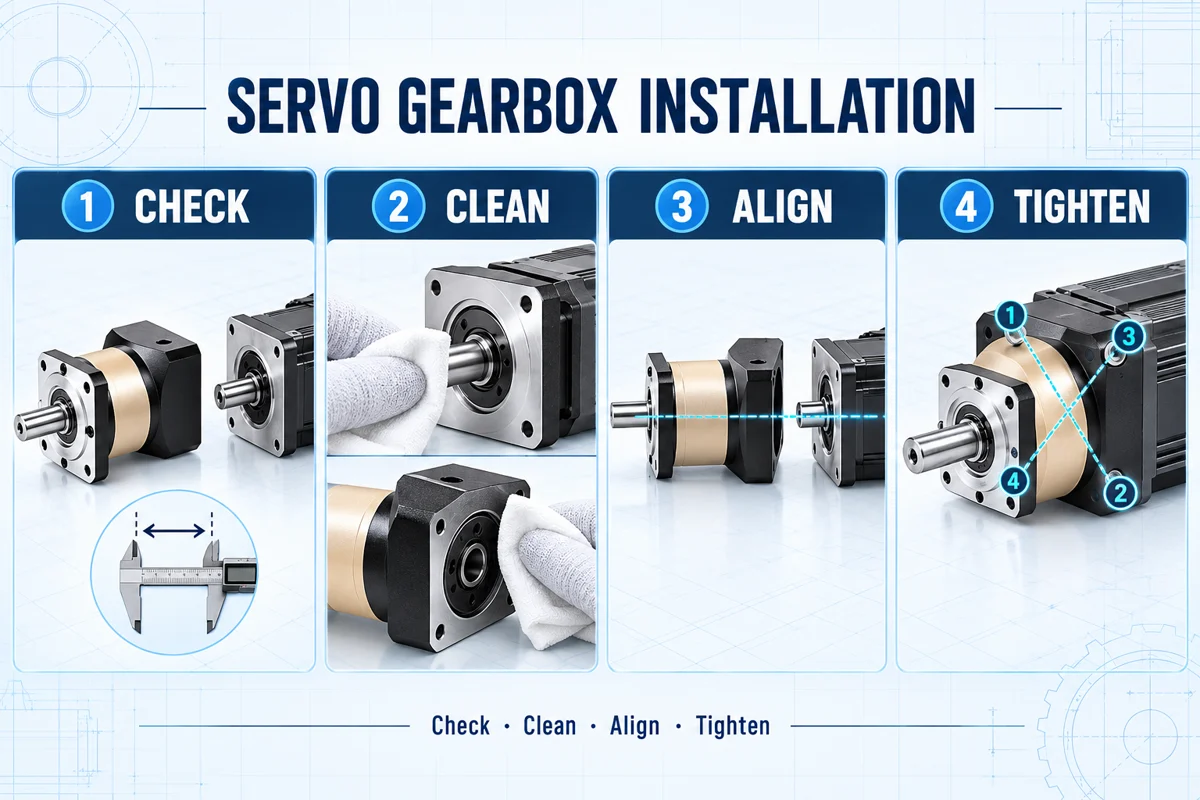 servo gearbox installation steps for planetary reducer